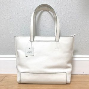 NWT Fossil Madison Leather Tote Bag - Coconut
